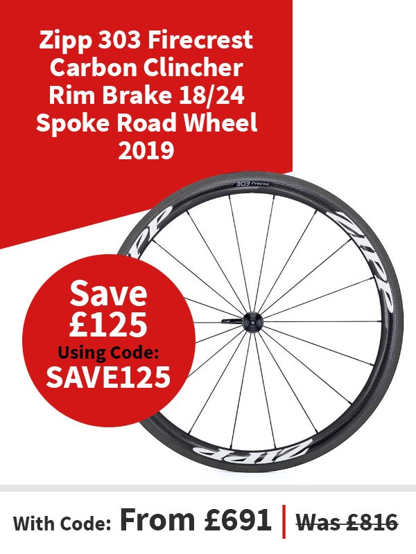 Zipp 303 Firecrest Carbon Clincher Rim Brake 18/24 Spoke Road Wheel 2019